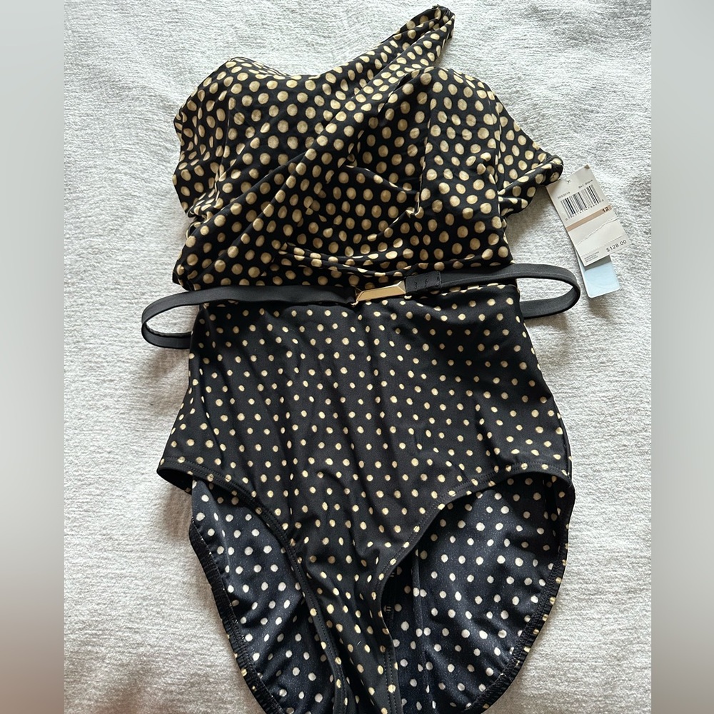 BNWT contour retro polka dot one piece size 12